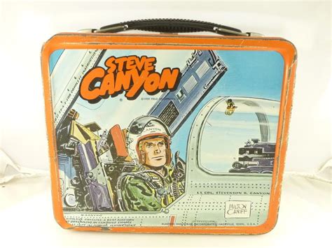 VINTAGE STEVE CANYON METAL LUNCH BOX AND 